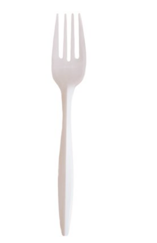 Medium-Weight White Fork Bulk (1000/Case)