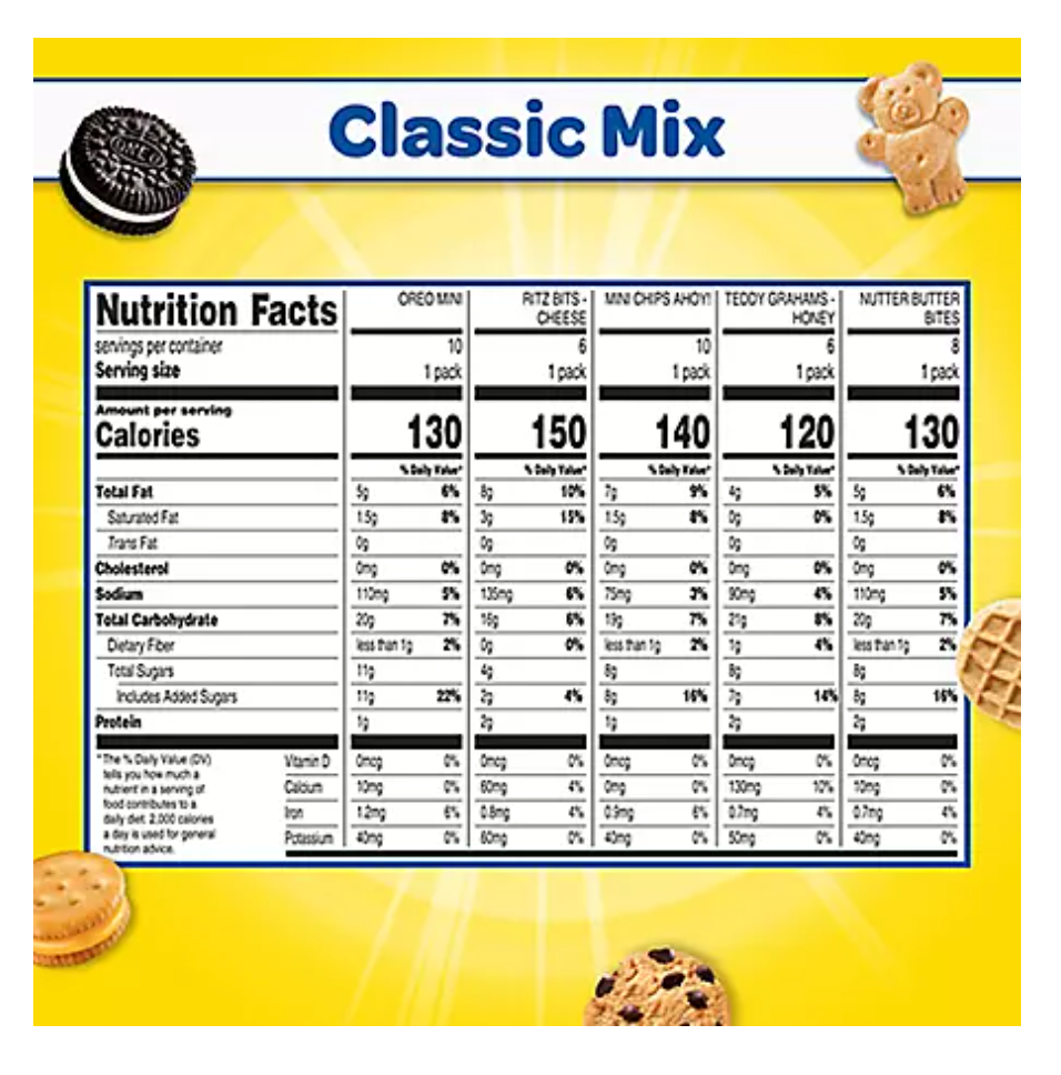 Nabisco Classic Mix Variety Pack - 40pk