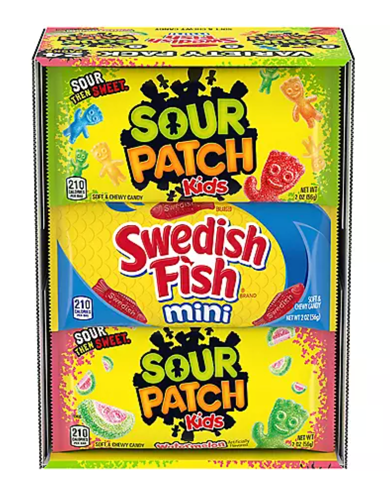 Sour Patch Kids & Swedish Fish Variety Pack - 24pk