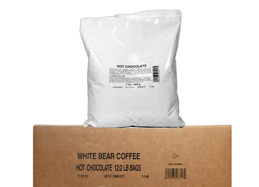 White Bear Hot Chocolate (For Machine) - 12, 2lb Bags