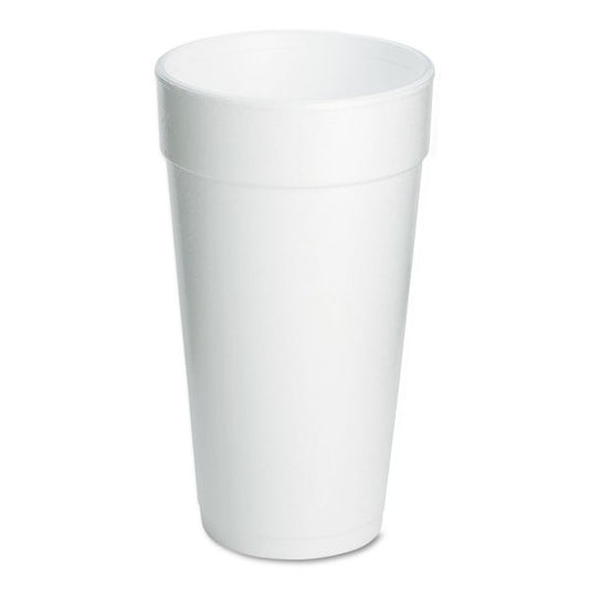 20oz White Insulated Disposable StyroFoam Cup - 500 Count
